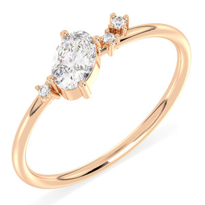 REYES, superventas, anillo de moissanita de 0.53ct de corte ovalado Original de Plata de Ley 925 para mujer, joyería de regalo de compromiso de lujo para ella - Product Image 2