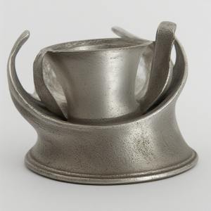 Bougeoir décoratif en aluminium coulé avec corne de renne et finition mate Artisan fait à la main conçu pour les intérieurs saisonniers - Product Image 5