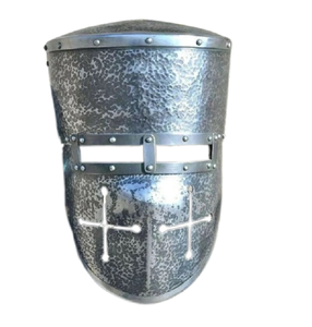 Casque d'armure templier en acier médiéval casque de chevalier guerrier prêt au combat casque de guerrier cadeaux d'Halloween - Product Image 1