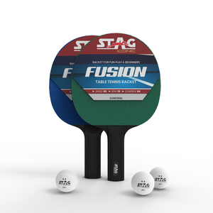 Ensemble de raquettes de tennis de table portables Stag Iconic Fusion avec sac de transport et balles, réglage à 9 angles pour débutants et jeu amusant - Product Image 2