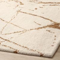 Moderner Hochwertiger Handgeknüpfter Woll-/Jute-Teppich in Elfenbein Natürliche Farbe Schlingenflor Haustierfreundlich Dicker Plüsch für Jeden Raumbereich