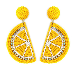 ต่างหูลูกปัดปักลายมะนาวใหม่ล่าสุดสำหรับทุกเพศทันสมัยแฟนซีสูทสวยหรูหรา - Product Image 1