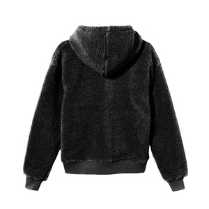 High Quality Custom <b>Men</b> Hoodie Polar <b>Fleece</b> Thick <b>Sherpa</b> Pullover With Straps Pocket OEM ODM - Product Image 5