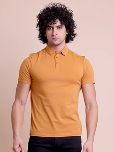 Camiseta de manga regular con cuello levantado para hombre, ropa informal cómoda antiarrugas transpirable de secado rápido ecológica - Product Image 2
