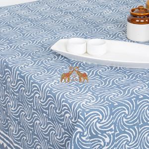 Mantel de Algodón Indio Hecho a Mano, Ecológico, con Estampado Floral Dabu, para Decoración Tradicional del Hogar - Product Image 5