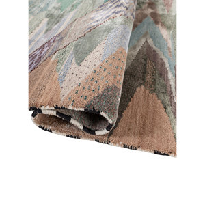 Tapis en laine et soie de bambou noué à la main Freedom Manchaha, couleur ivoire, 10 mm d'épaisseur, motif abstrait pour la maison, le salon, le couloir - Les-8406 - Product Image 2