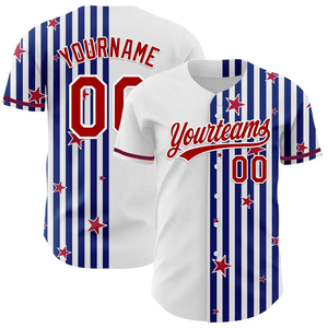Maillot de baseball unisexe en polyester respirant à 100 %, décontracté, col en V, manches courtes, séchage rapide, personnalisable pour équipe - Product Image 3