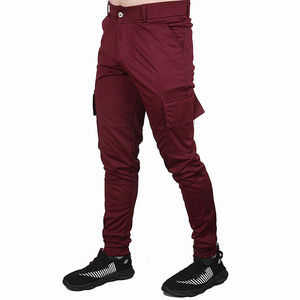 Pantalon cargo décontracté pour homme, coupe slim, haute qualité, respirant, taille mi-haute, ajustable, avec logo personnalisé, vente chaude - Product Image 3