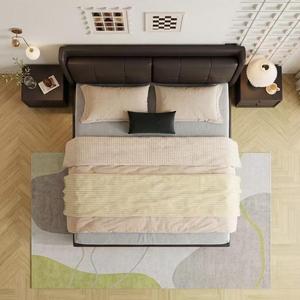 <span class=keywords><strong>Letto</strong></span> Moderno di Lusso a Basso Profilo con Struttura KD, Salvaspazio per Piccoli Appartamenti, <span class=keywords><strong>Letto</strong></span> <span class=keywords><strong>Matrimoniale</strong></span> con Cassetti e Testiera con Schienale Alto - Product Image 5