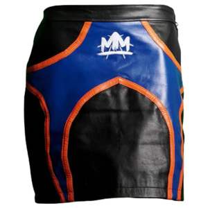 Mini-jupe en cuir véritable pour femme, taille haute, design à panneaux, fermeture éclair au dos, style motard, jupe tendance, tenue streetwear - Product Image 1