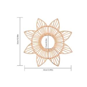 Décoration murale en rotin au design élégant, style vintage, haute qualité, prix abordable, tressage artisanal vietnamien, vente en gros, naturel - Product Image 2