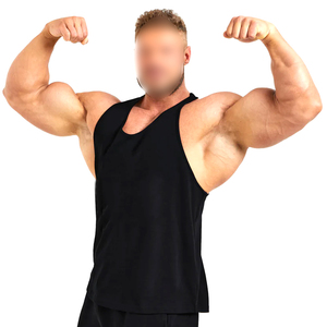 Slim Fit Coton Bodybuilding Sans Manches Extensible Respirant Gym Formation Entraînement Haltérophilie Stringer PAR AMAZING INDUSTRIES - Product Image 6