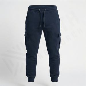 Pantalons Hip Hop épais, pantalons personnalisés, pantalons larges, pantalons de survêtement en coton, double taille, pantalons droits, pantalons de survêtement évasés pour hommes - Product Image 1