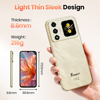 Teléfono Inteligente FOSSiBOT S7 con 4GB de RAM, 128GB de Almacenamiento, Android 16, Pantalla Trasera Pequeña y Batería de Larga Duración