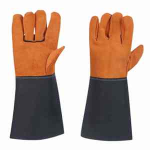 Guantes de soldadura de cuero de piel de cabra Premium Unisex de alta visibilidad suave y suave personalizado al por mayor guantes de soldadura de cuero - Product Image 6