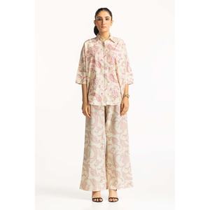 เสื้อเชิ้ตชีฟองพิมพ์ลายคอปกพร้อมดีเทลลายดอกไม้ WM-CS-SS24-029 - Product Image 6