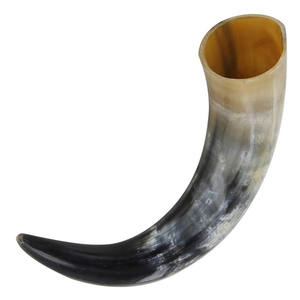 Viking Drinking Horn with Top Brass Line Beer Tankard Mug | 16-18 Fluid Ounce Capacity Business Gifts Food Safe - Product Image 2