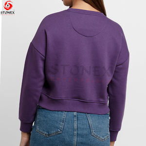 Sweat-shirt pour femme en coton 100% de haute qualité, épais, personnalisé, imprimé, style streetwear, pour l'hiver - Product Image 3