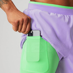 Pantalones Cortos de Lucha de Doble Capa para Hombre, Sin Gi, para Jiu Jitsu Brasileño, MMA, Entrenamiento de Grappling, Elásticos, Duraderos, Ligeros y de Secado Rápido - Product Image 5