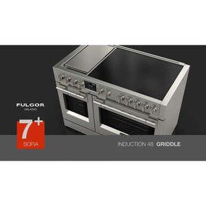 SOFIA 48 Freestanding Pro Induction <b>Range</b> with Griddle Oven Grill Electric Tempered Glass for Restaurant Use - Product Image 5