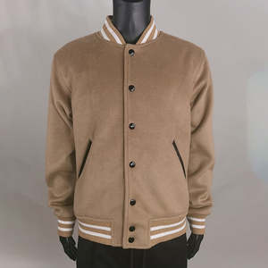 Patchs en broderie chenille, veste d'hiver en laine, veste de baseball personnalisée, veste universitaire à boutons pression, vestes universitaires tendance pour hommes - Product Image 1