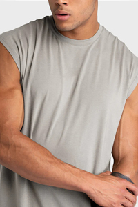 Camiseta Deportiva de Verano para Hombre, de Alta Calidad, de Poliéster y Algodón, Transpirable, de Compresión, Tejida, Informal, Ecológica, Antibolitas - Product Image 6