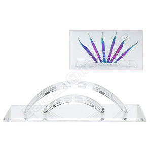 Support de rangement transparent en acrylique à 6 trous pour pinces à cils, présentoir pour pinces à cils de greffe, outils de maquillage et de beauté - Product Image 3