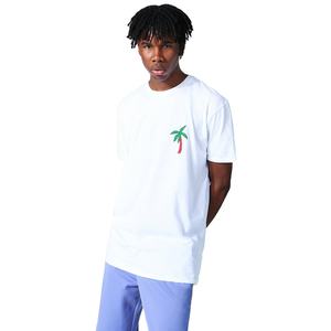 T-shirt uni 100% coton imprimé logo bouffant surdimensionné pour hommes Design à col rond vierge - Product Image 1