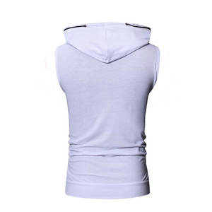 Nouveau design personnalisé, sweat à capuche sans manches pour hommes, sweat-shirts à capuche avec logo OEM, gilet, sweat à capuche décontracté pour le sport - Product Image 5