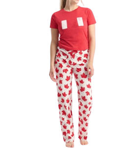 Conjunto de Pijamas Casuales para Mujer, Diseño Personalizado al por Mayor, 100% Algodón, Transpirable, Suave, de Manga Corta, Estampado Completo, Tejido de Punto - Product Image 1