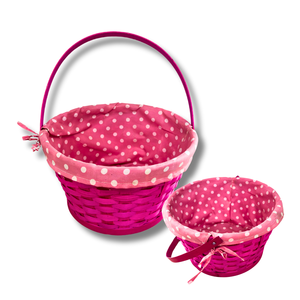 Cesta decorativa colorida de Pascua CESTAS DE BAMBÚ de Vietnam Cesta de vacaciones hecha a mano para exhibición festiva y regalos - Product Image 1