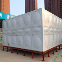 Réservoir d'eau modulaire enterré en PRV/GRP, panneaux boulonnés en fibre de verre, structure anti-fuite