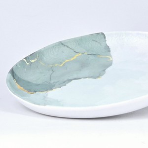 Assiette et bol en mélamine écologique de qualité supérieure sans BPA et sans danger pour les aliments avec texture peinture florale motif végétal déco - Product Image 6