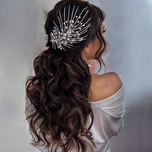 Bridella BHP188-S Silvery Rhinestone & Bead <b>Bridal</b> <b>Headwear</b>-Comfortable and Secure Fit for Weddings Proms Formal Events - Product Image 4