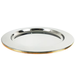 Assiettes de présentation en métal durables, design martelé or rose de haute qualité, vaisselle décorative, assiettes pour plats chauds, nouveauté - Product Image 2