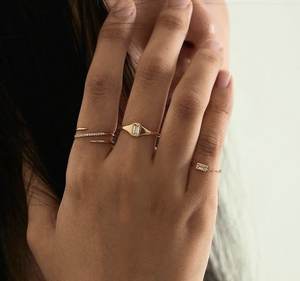 Plata de Ley 925 sólida, piedra de circonita cúbica, relleno de oro, diseño único, anillo de fiesta de aniversario para mujer y niña, regalo al por mayor - Product Image 3