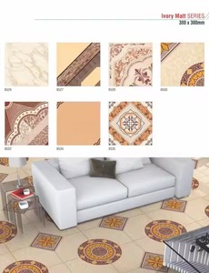 Revêtement de sol en céramique à jet d'encre imprimé ordinaire de marque Vistaar 300x300mm 12x12 30x30 16x16 40x40 400x400 Carreaux vitrés brillants numériques - Product Image 5