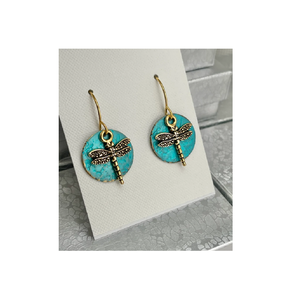 2025 Christmas Circle <b>Copper</b> Patina Earrings Indiana USA Jewelry Made of <b>Sheet</b> Rectangle trending earrings under budget - Product Image 3