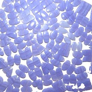 Paire de pierres précieuses en cristal d'agate de dentelle bleue naturelle pour la fabrication de bijoux en Inde - Product Image 4