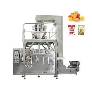 Emballage automatique de pesage de granulés Machine d'emballage de sacs préfabriqués pour snacks secs