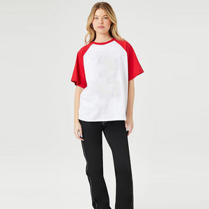 Camisetas de Verano para Mujer, Talla Grande, Cuello Alto, 100% Algodón Ecológico, Diseño Urbano con Estampado Puff, Estilo Oversize - Product Image 5
