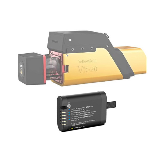 GS2040CH Smart Replaceable 10.80v/3.3Ah Lithium Battery Pack for LiDAR Scanner Radar Geographic Mapping Vx20 Series