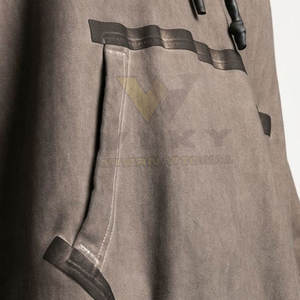 Pull à capuche oversize délavé à l'acide pour hommes Vêtements en polaire uni en vrac d'hiver avec motif 3D solide Style de rue Col à capuche - Product Image 6