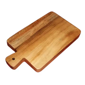 Tabla de cortar para servir pizza de madera de teca maciza de alta calidad apta para lavavajillas para uso en la cocina de glowin fashion - Product Image 4