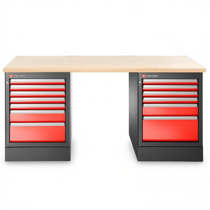 Banco de Trabajo Facom de 2.2m de Altura con 13 Cajones y Superficie de Madera, Gabinete para Herramientas - Product Image 2