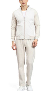 Wholesale 2025 <b>Men</b> Customized Logo Sportswear Contrast Color High Quality Quick Dry Fleece Jogging Tracksuit - Product Image 5