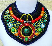 Collier en perles de verre de dernière conception, classique, fait main, bijoux de mode pour femmes, forme de crochet, cadeau d'anniversaire
