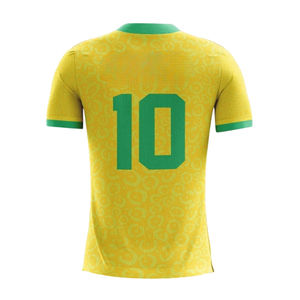 Camiseta de Fútbol de Alta Calidad con el Logotipo del Equipo de Brasil, Uniforme de Fútbol Clásico, Camiseta de Entrenamiento de Fútbol, Camiseta para Fanáticos del Fútbol - Product Image 1