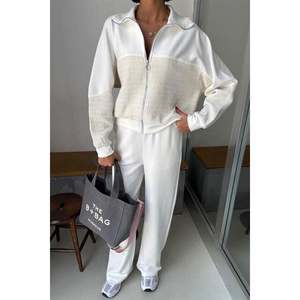 ชุดโมดัลสูท 10247 พร้อมดีเทลผ้าทอ สไตล์ลำลอง ชุดสูทดีเทลผ้าทอ - Product Image 3