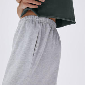 Street <b>Summer</b> Flat Baggy Sweatpants for <b>Women</b> Eco-Friendly Terry Fabric Drawstring Closure Stylish <b>Trousers</b> Side Pockets Premium - Product Image 3